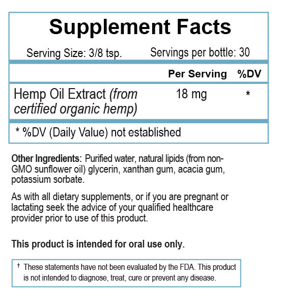 Pure Hemp Extract - 60ml