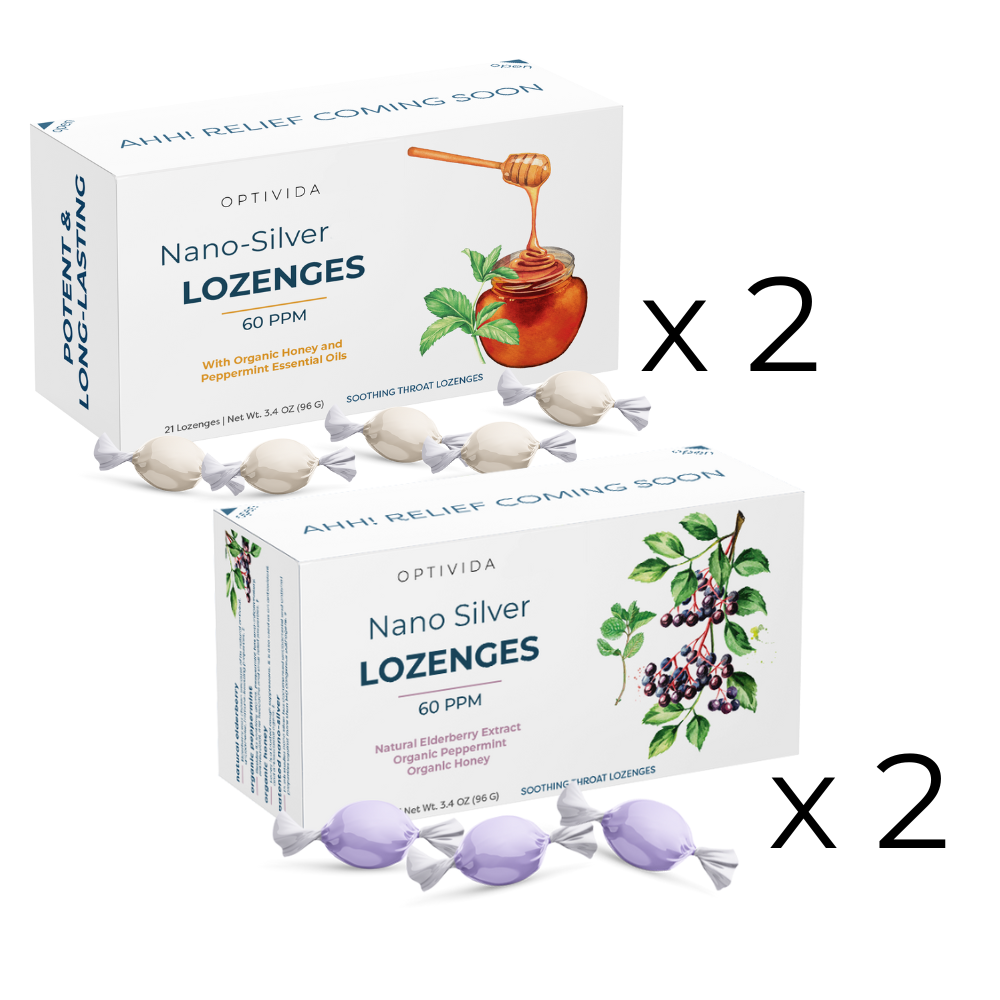 Elderberry + Lemon Honey Silver Lozenges - 4 Pack