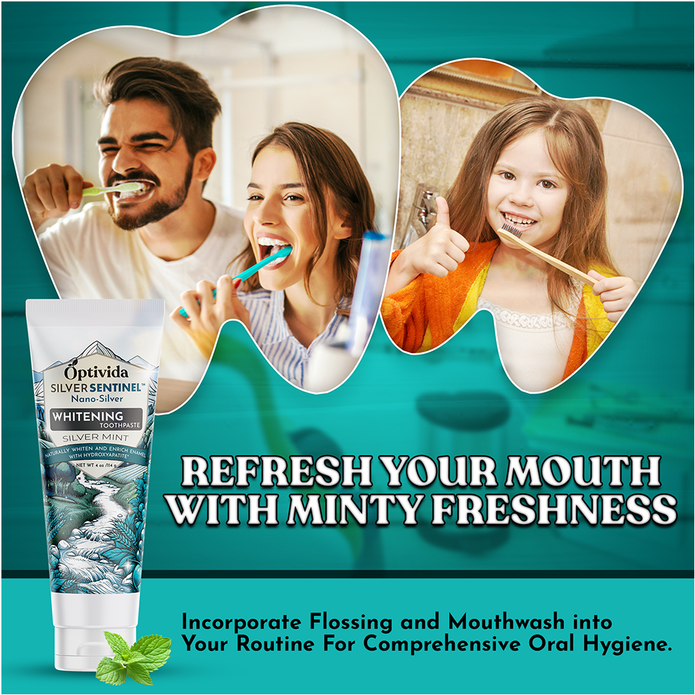 Silver Whitening Toothpaste 4oz – Optivida Health