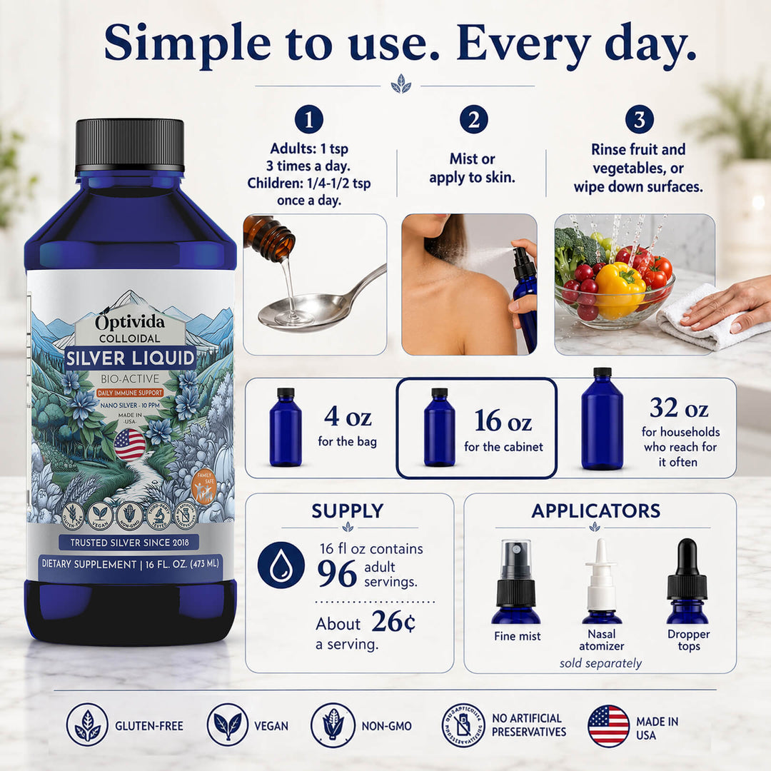 Silver Liquid 16 oz- 10ppm