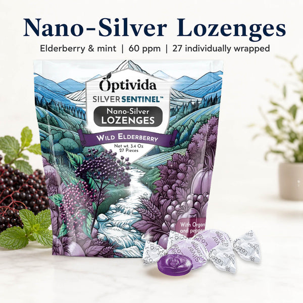 Silver Lozenges - Elderberry/Mint - 27 Pieces