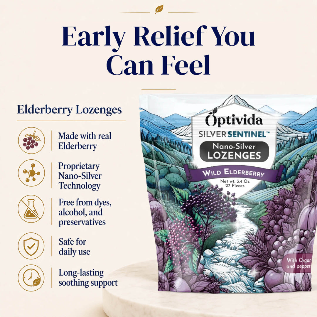 Silver Lozenges - Elderberry/Mint - 27 Pieces