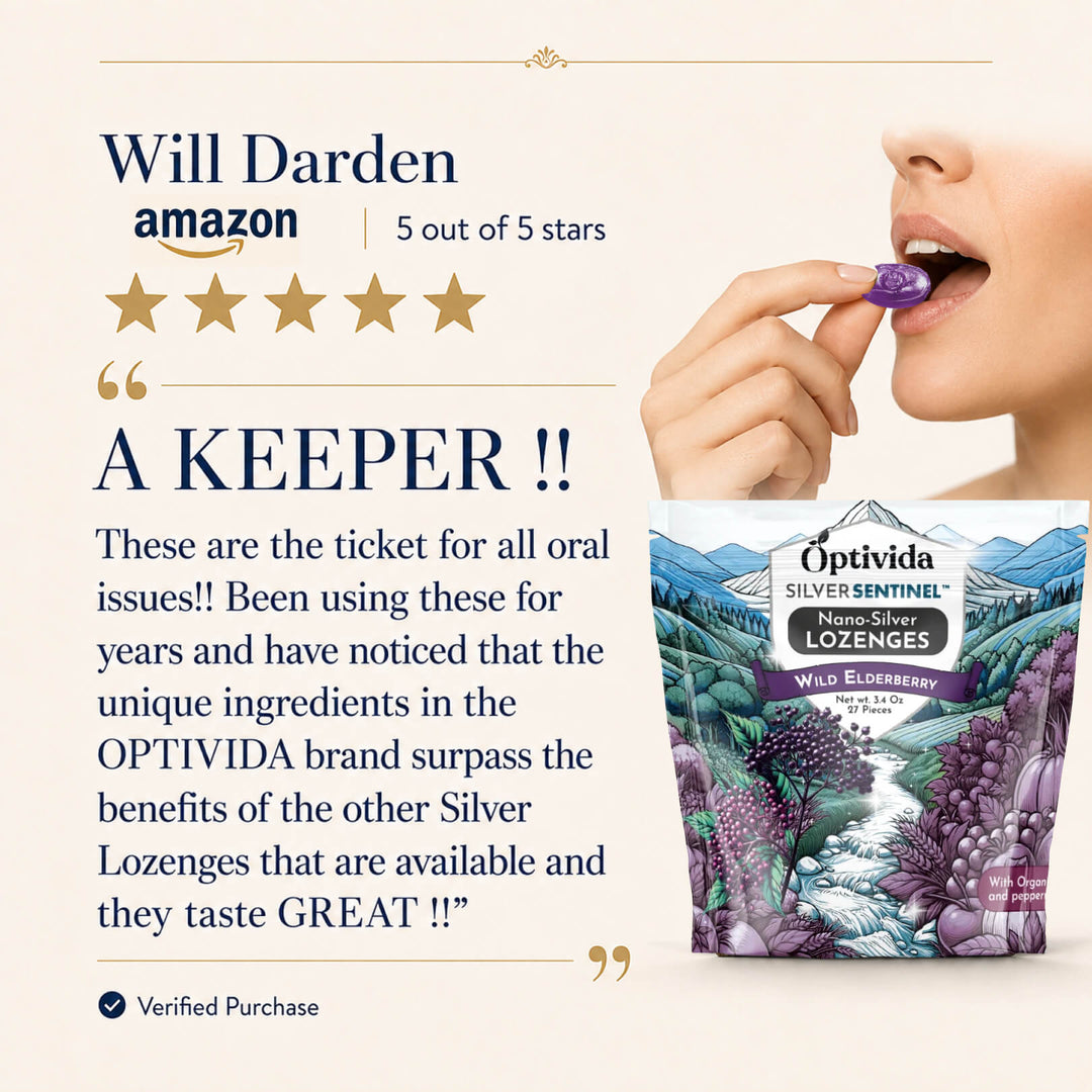 Silver Lozenges - Elderberry/Mint - 27 Pieces