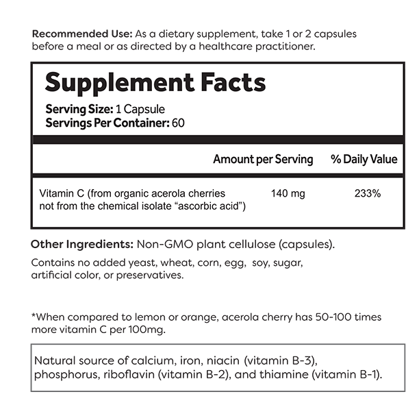 Organically Grown Vitamin C